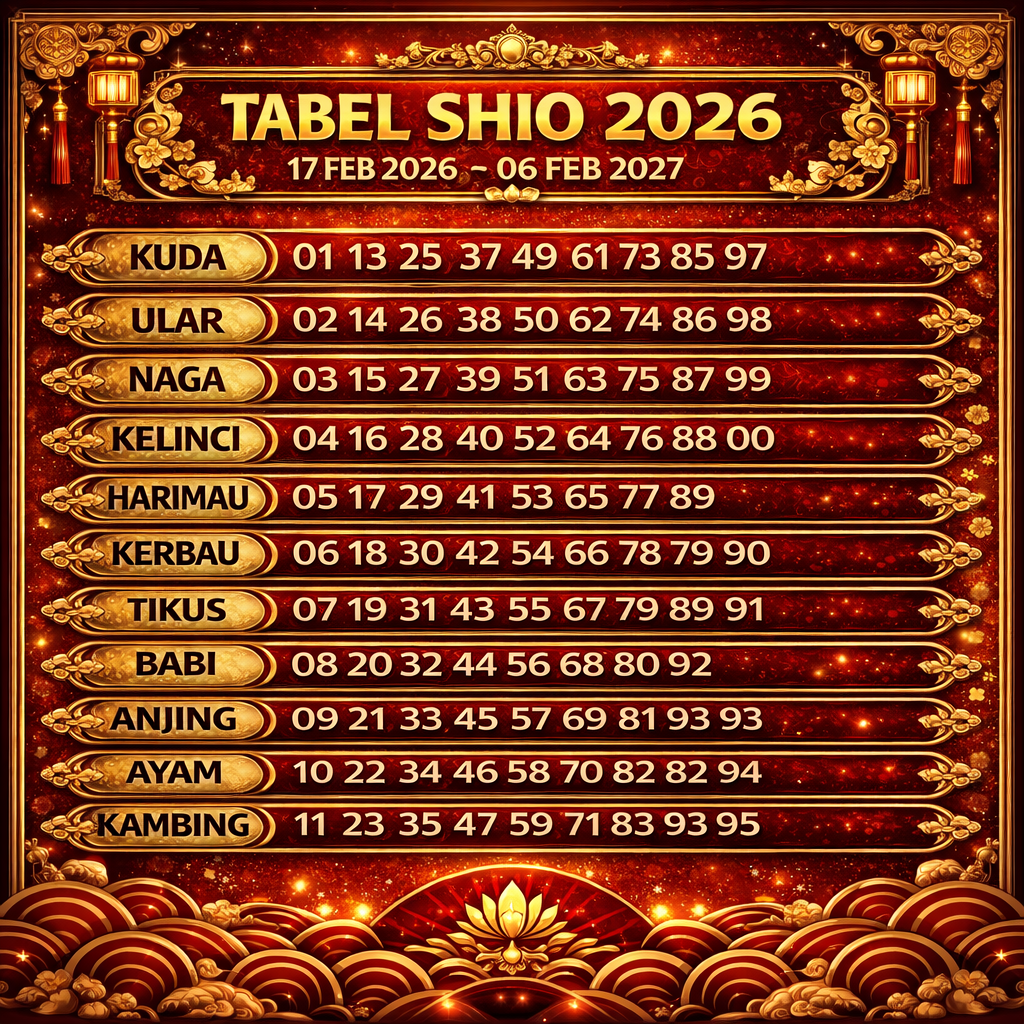 LADANG128 - tabel shio 2022